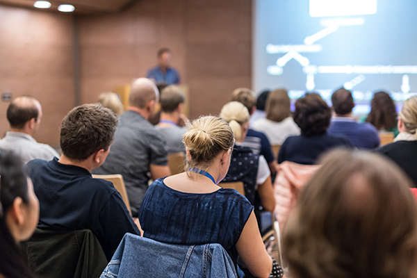 Stock image of conference audience