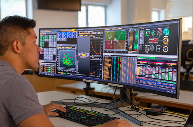 Business Analytics Masters Degree Header Business Analytics student in Margolis lab